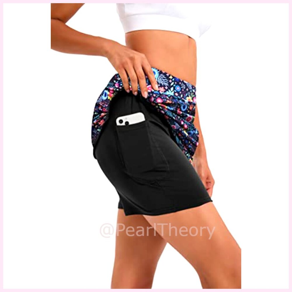 Polyester Blend Athletic Skort With Hidden Pocket… - image 2
